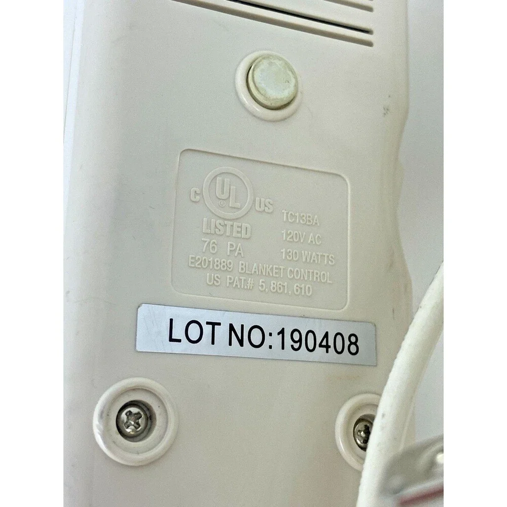 Whole Home TC13BA 4 Prong Analog Heated Electric Blanket Controller w/ Auto-off